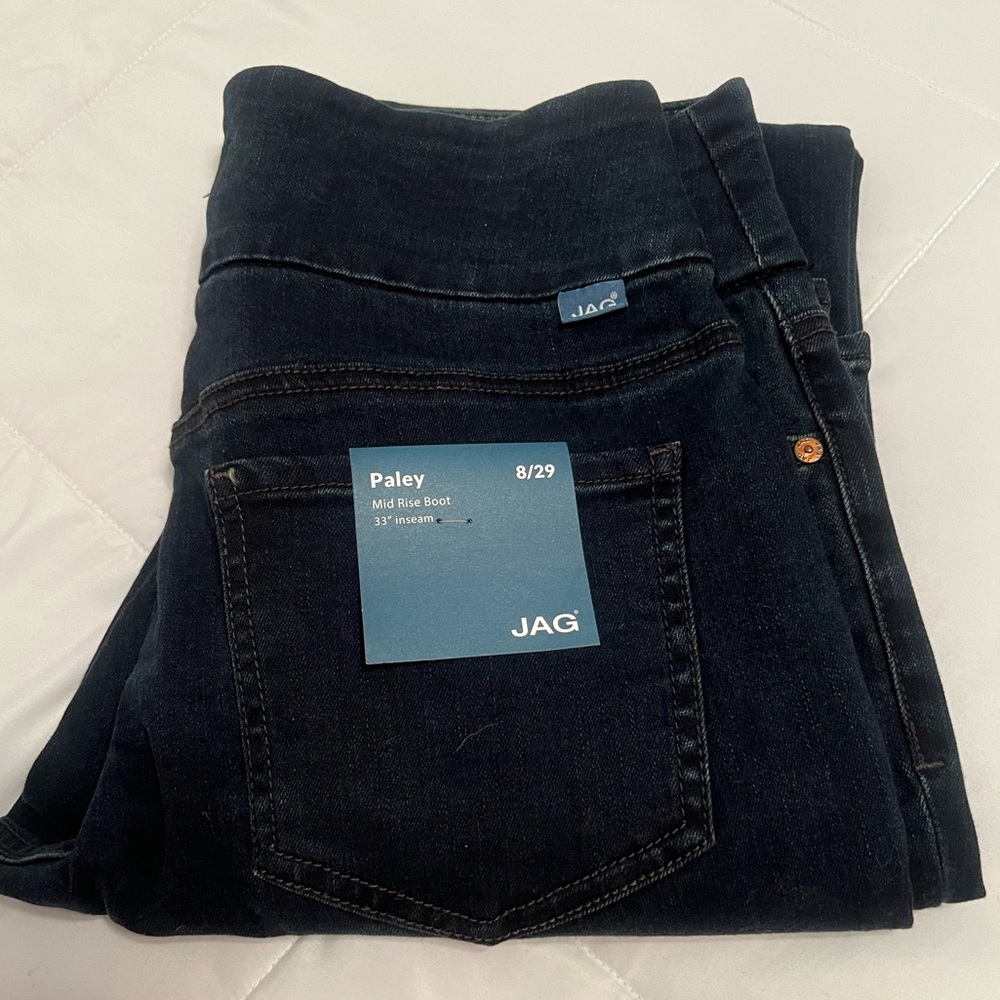 Jag Paley Pull On Jeans- Mid Rise Bootcut- Size 8